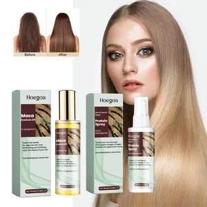 Hoegoa hair essence oil and protein spray set for repairing dry damaged hair texture
