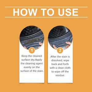 Instructions étape par étape pour utiliser le gel nettoyant détachant Jakehoe multi-usage.