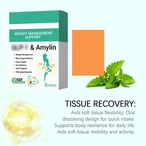Oral dissolving dietary supplement strips for weight management and tissue recovery