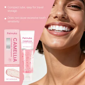 Dentifrice Feimuko au camélia pour une haleine fraîche, nettoyage quotidien et soin doux.