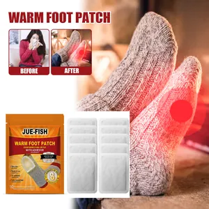 Detail view of Jue-Fish self-heating warm foot patches with 8-hour heat duration