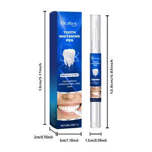 Dimensioni e specifiche dettagliate per il kit penna sbiancante per denti Oralhoe blu
