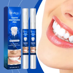 Vista dettagliata del set penna sbiancante Oralhoe con effetto sorriso bianco professionale