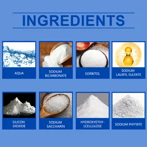 Elenco dettagliato ingredienti per penna sbiancante denti Oralhoe con bicarbonato