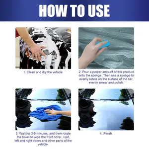 Professional four-step guide for applying car ceramic coating and paint protection liquid