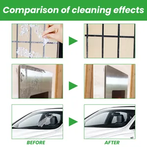Side-by-side comparison of adhesive remover cleaning effects on various surfaces