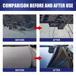 Visual comparison before and after car ceramic coating for waterproofing and high shine