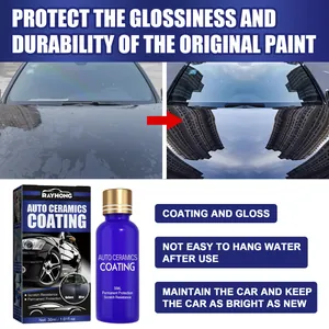 Before and after comparison of Rayhong 30ml auto ceramics coating for car paint protection