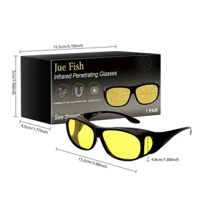 Infrared penetrating glasses for home inspection with detailed product dimensions