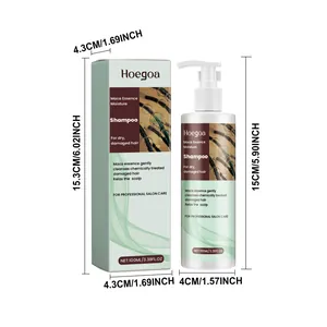 Technische tekening met de exacte afmetingen van Hoegoa Maca Essence Shampoo 100ml