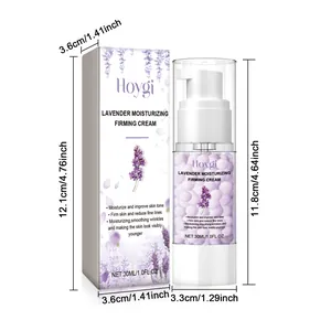 Detaillierte Maße der Hoygi Lavendel Feuchtigkeitscreme 30ml in einer Pumpspenderflasche