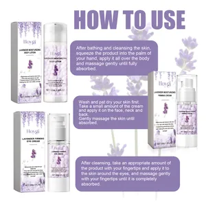Gebrauchsanweisung für Hoygi Lavendel Bodylotion, Straffungscreme und Augencreme Set.