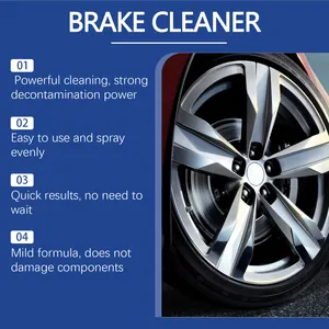 Professional brake cleaner for wheels showing powerful decontamination features.