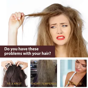 Comparison of common hair problems like split ends and knots for protein spray results