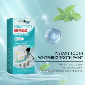 Oralhoe instant tooth whitening paint for sensitive teeth with mild formula, 15ml