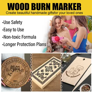 DIY Holzbrandmarker für Holzgravuren mit Geschenkszene und Produktbeispielen