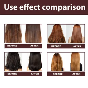 Comparison of hair spray effects showing before and after smoothness results