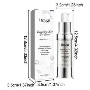 Hoygi Instant Eye Lift Eye Cream 30ml with detailed size measurements for bottle and box