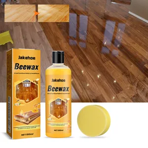 Jakehoe wood furniture beewax polish bottle with packaging box and applicator sponge