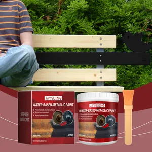 JAYSUING 100g water-based metallic paint set with brush for rust removal and repair