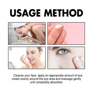 Detailed 4-step usage guide for applying eye lifting cream to firm and smooth eye skin