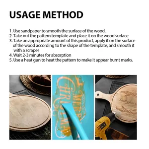 Instrucciones detalladas paso a paso para aplicar la pasta de pirograbado en madera sola
