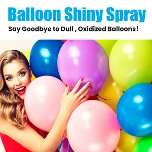 Glanzend effect van ballon spray op kleurrijke latex ballonnen voor feestelijke dagen