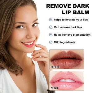 Lippenbalsem voor donkere lippen met voor-en-na vergelijking en hydraterend effect