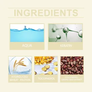 Dettaglio ingredienti per la cura delle unghie come cheratina e tocoferolo.