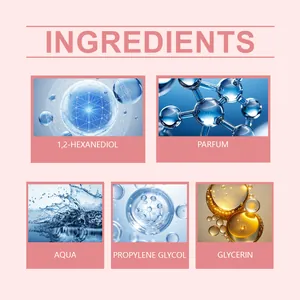 Detailansicht der Parfuminhaltsstoffe wie Glycerin, Aqua und Parfum für Hautsicherheit