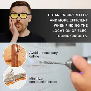 Yellow safety glasses for circuit detection and avoiding drilling errors during home renovation