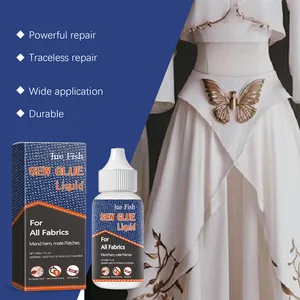 JUE FISH permanente textiellijm voor kleding met 30 ml fles en verpakking voor herstel