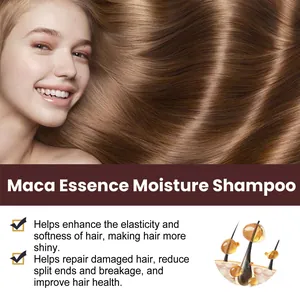 Maca essence vochtinbrengende shampoo voor glanzend gezond haar en diepe verzorging