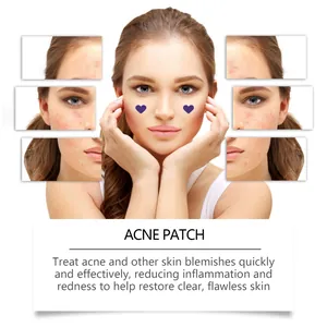 Close-up detail of heart-shaped acne patches for effective skin blemish treatment