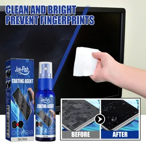 Detailed before and after comparison of Jue-Fish hydrophobic nano screen coating spray