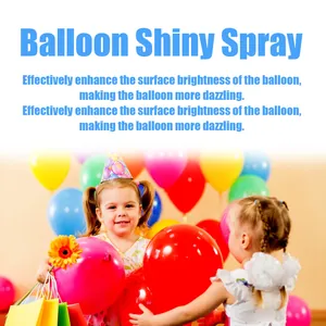 Detail of children at a party with vibrant, shiny balloons using anti-oxidant spray.