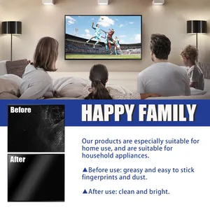 Detailed before and after comparison of screen coating liquid effect on home television