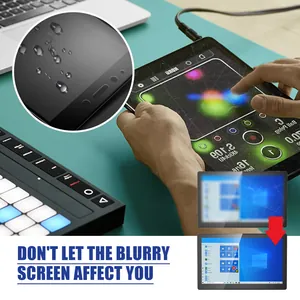 Detail view of screen coating liquid showing hydrophobic water repellent effect and screen repair