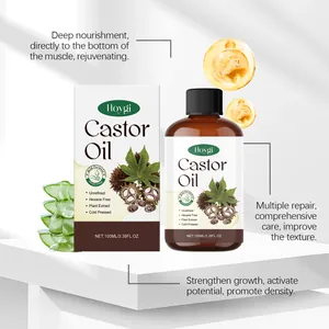 Hoygi 100ml aceite de ricino puro para cabello y piel con fórmula nutritiva prensada