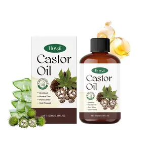 HOYGI Aceite de Ricino Orgánico Para el Crecimiento del Cabello Cuidado de la Piel Cejas Prensado en Frío Aceite de Masaje