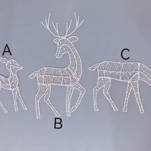Décorations de renne de Noël en fer blanc en trois styles pour un décor festif DIY