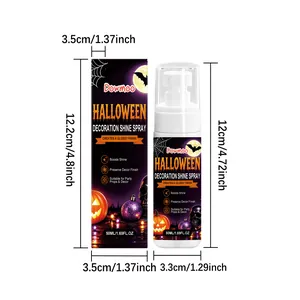 50 ml Halloween Dekoration Glanzspray mit detaillierten Maßen für Flasche und Box