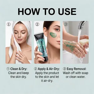 Step-by-step guide for applying and removing dark green Halloween glitter gel.