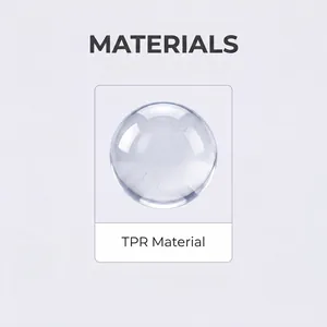 Detailed view of high-quality transparent TPR material for the ghost bun squeeze toy