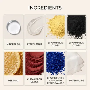 Visual list of ingredients for professional skin-friendly Halloween temporary tattoos including mineral oil