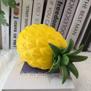 Detailed texture of a creative giant yellow pineapple-shaped slow rebound squeeze toy