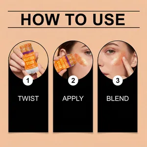 Stapsgewijze handleiding voor het aanbrengen van oranje Halloween glitterstick