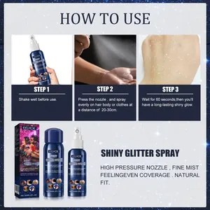 Guía de uso del spray de purpurina Eelhoe, bruma fina para el cabello y el cuerpo
