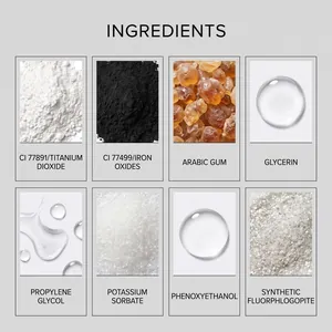 Vista macro detallada de los ingredientes del kit de pintura facial y corporal de Halloween
