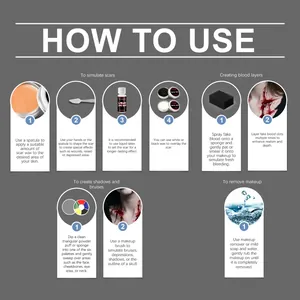 Guía de instrucciones completa para aplicar el maquillaje SFX de Halloween EELHOE